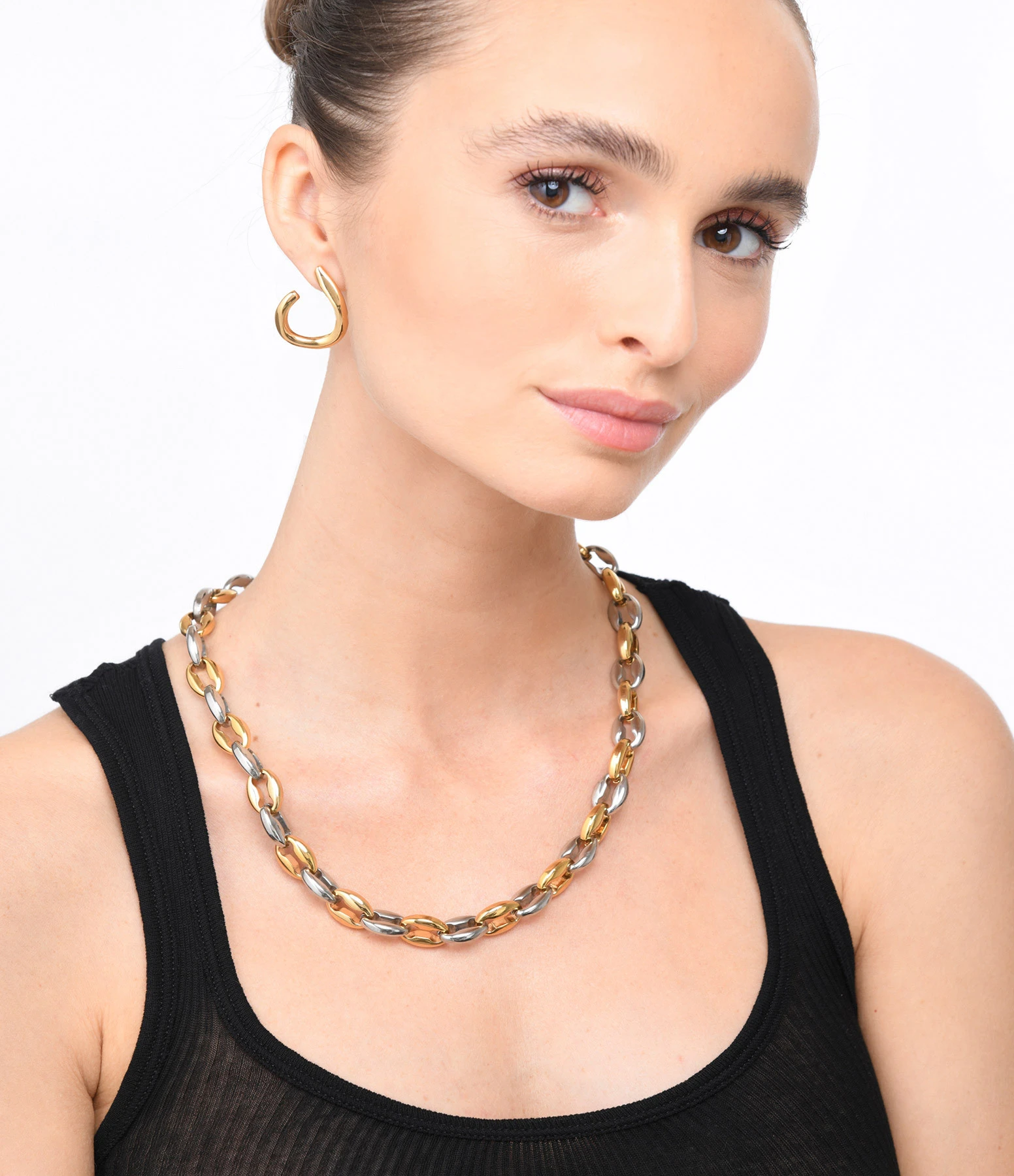 SHAKER JEWELS Collier Volia BE Argent Doré 2 SHAKER JEWELS Collier Volia BE Argent Doré – Image 2