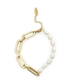 SHAKER JEWELS Bracelet Iris Perles Argent Doré