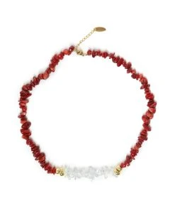 SHAKER JEWELS Collier Stones Corail Quartz