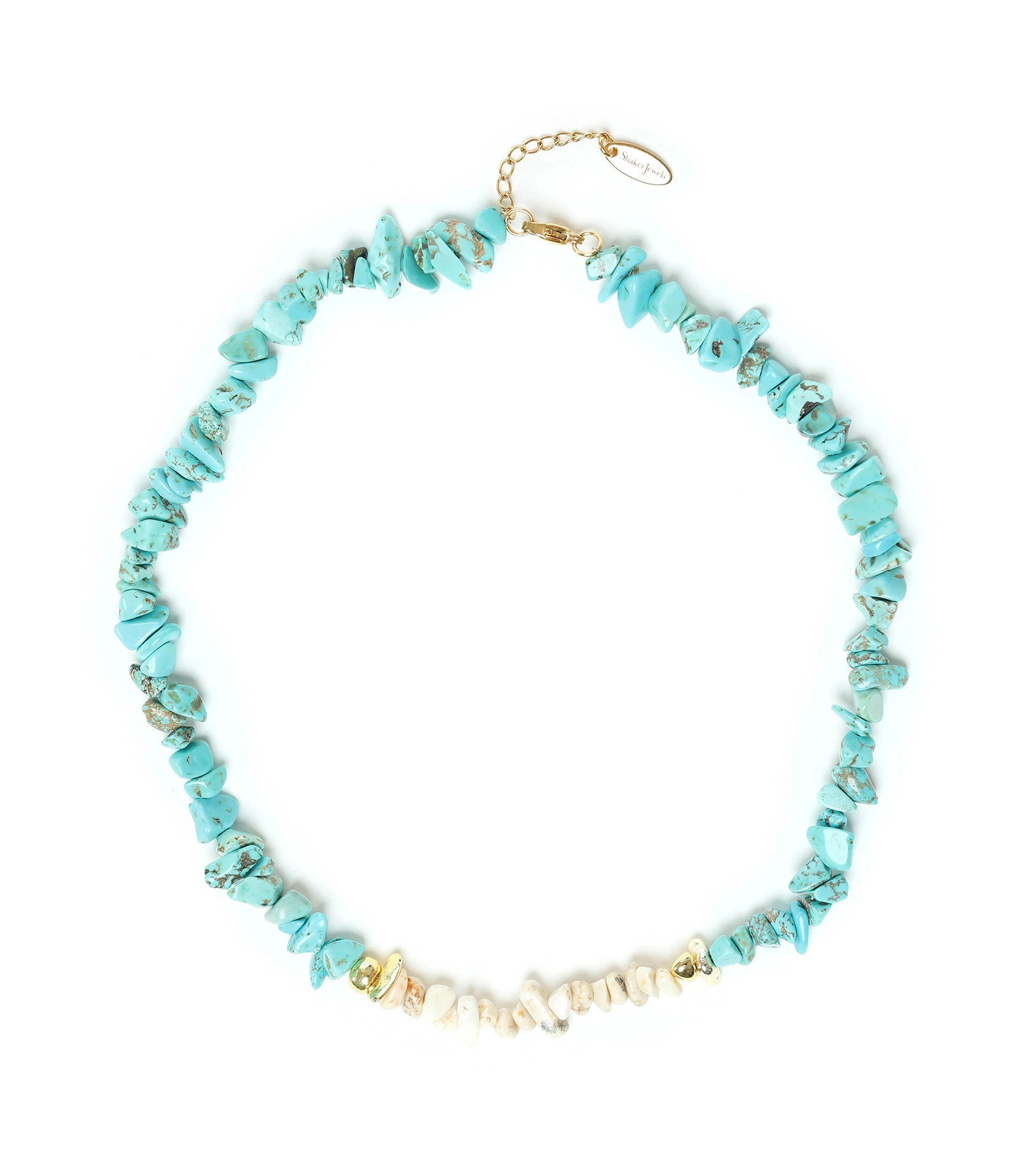 SHAKER JEWELS Collier Stones Turquoise Coquillage 1 SHAKER JEWELS Collier Stones Turquoise Coquillage