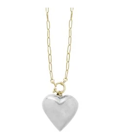 SHAKER JEWELS Sautoir Cœur GM Argent Doré