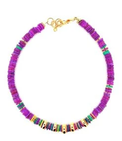 VADI JEWELS Collier Monaco Coquillage Violet