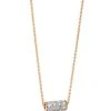 Ginette NY Collier Straw Mini Or Rose Diamants