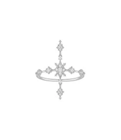 STONE PARIS Bague Stella Or Blanc Diamants