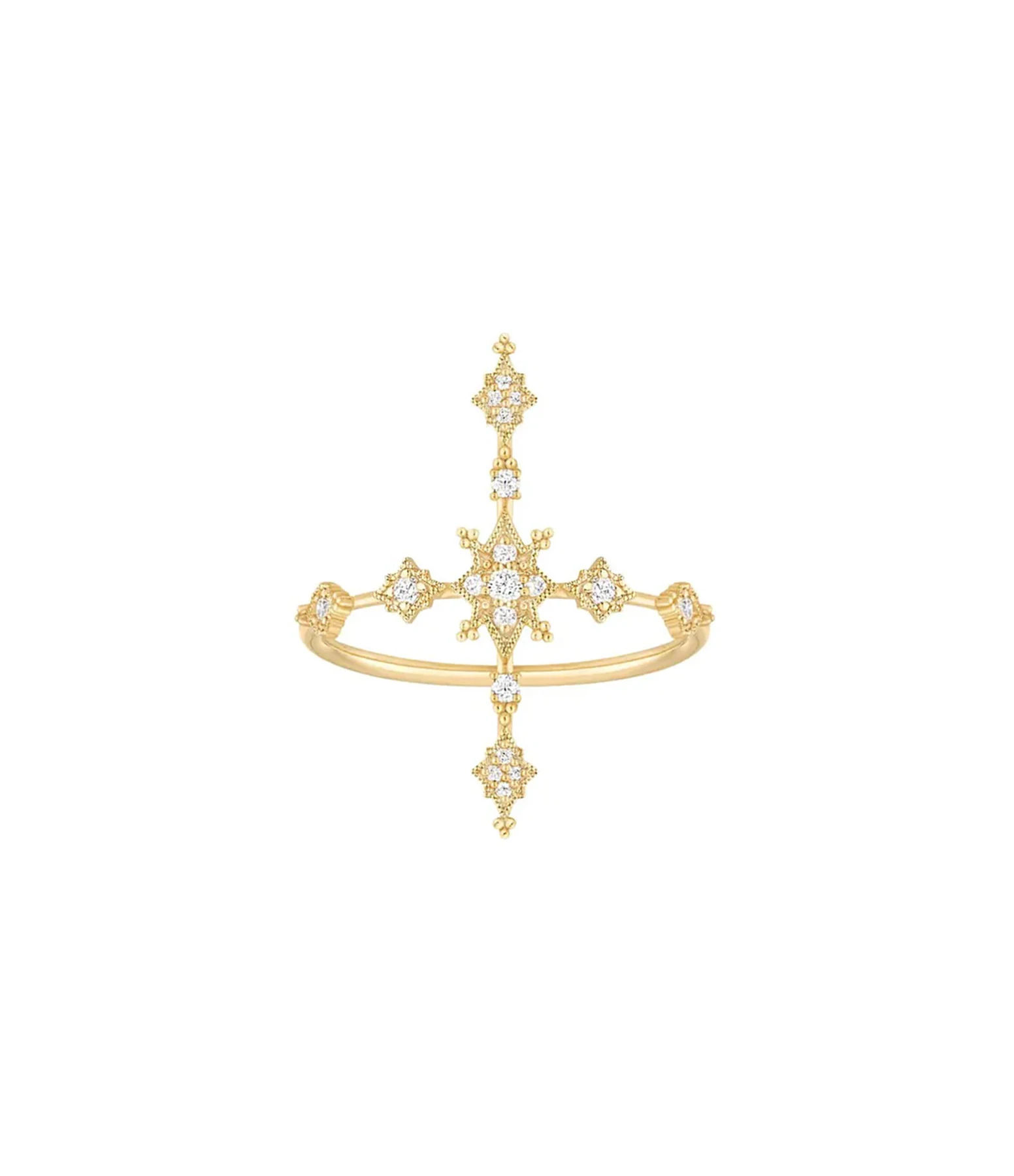 STONE PARIS Bague Stella Or Jaune Diamants 1 STONE PARIS Bague Stella Or Jaune Diamants