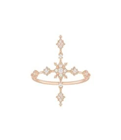 STONE PARIS Bague Stella Or Rose Diamants