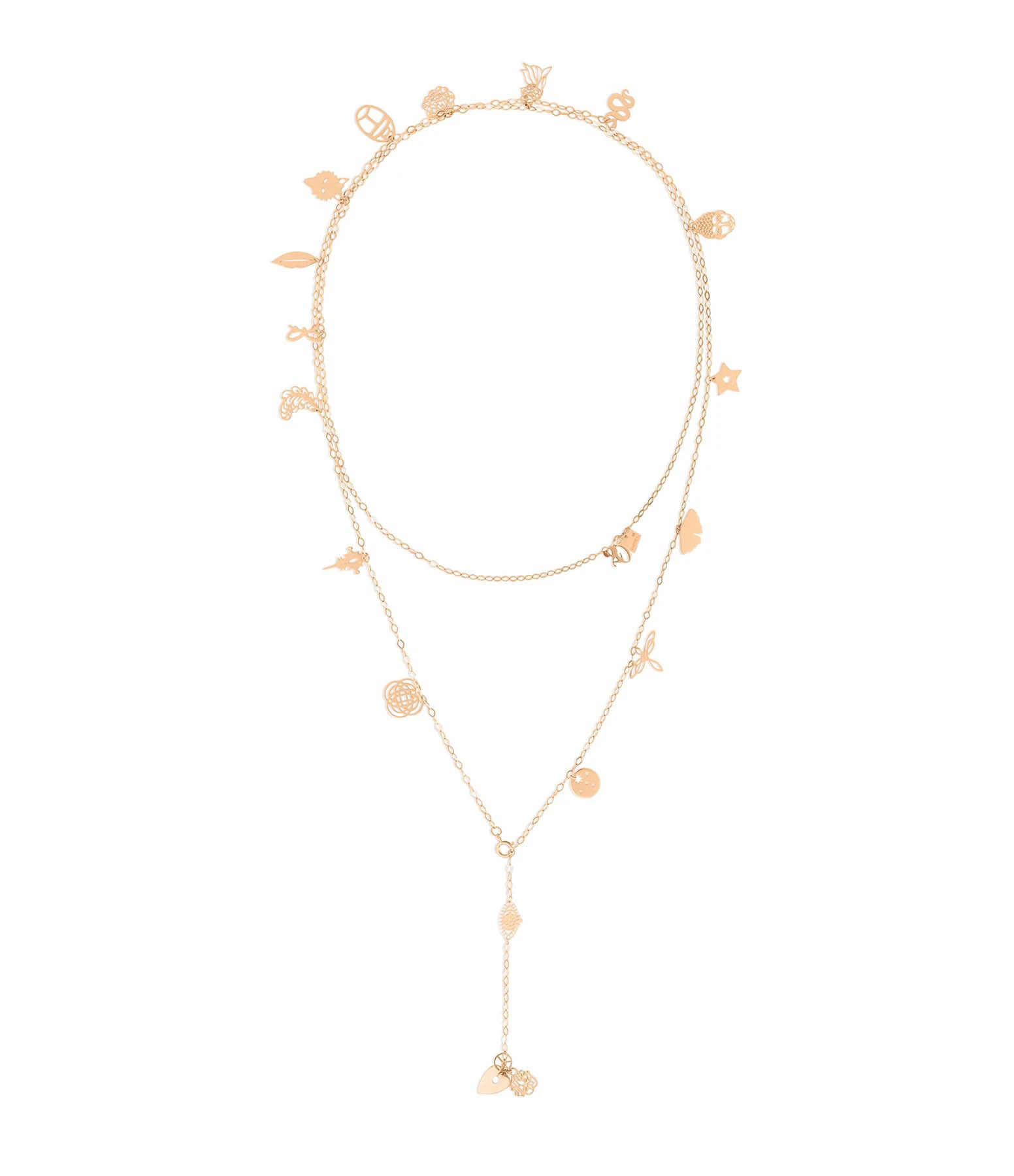 Ginette NY Sautoir Charms Or Rose, Collection Twenty 1 Ginette NY Sautoir Charms Or Rose, Collection Twenty