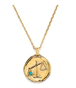 GOOSSENS PARIS Collier Talisman Mini Astro Balance Turquoise