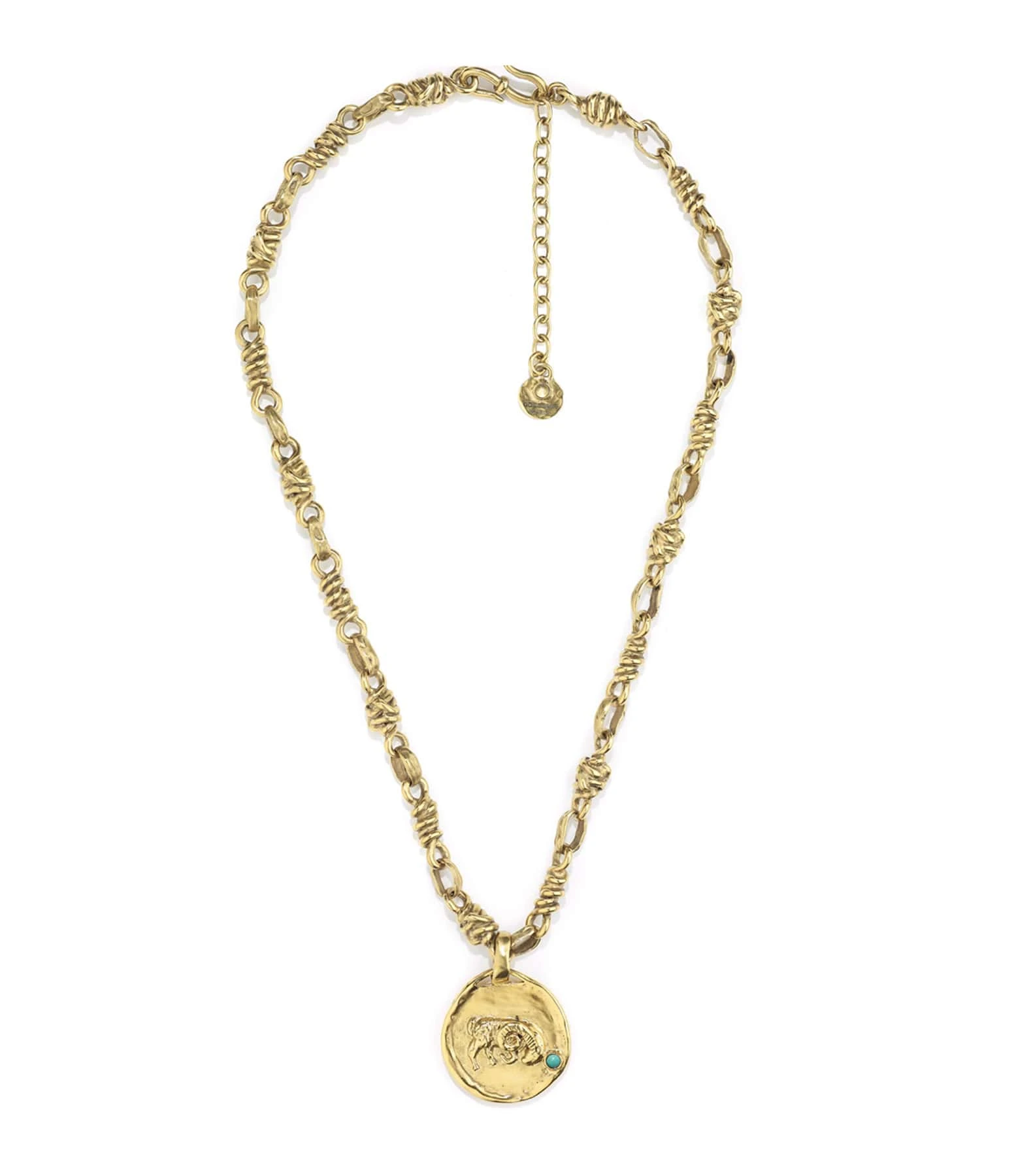 GOOSSENS PARIS Collier Talisman Astro Bélier Turquoise 2 GOOSSENS PARIS Collier Talisman Astro Bélier Turquoise – Image 2