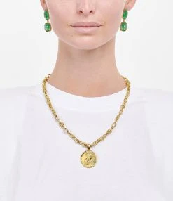 GOOSSENS PARIS Collier Talisman Astro Lion Turquoise -Shaker Jewels Magasin talisman gop20pe011 leo yg tur 1