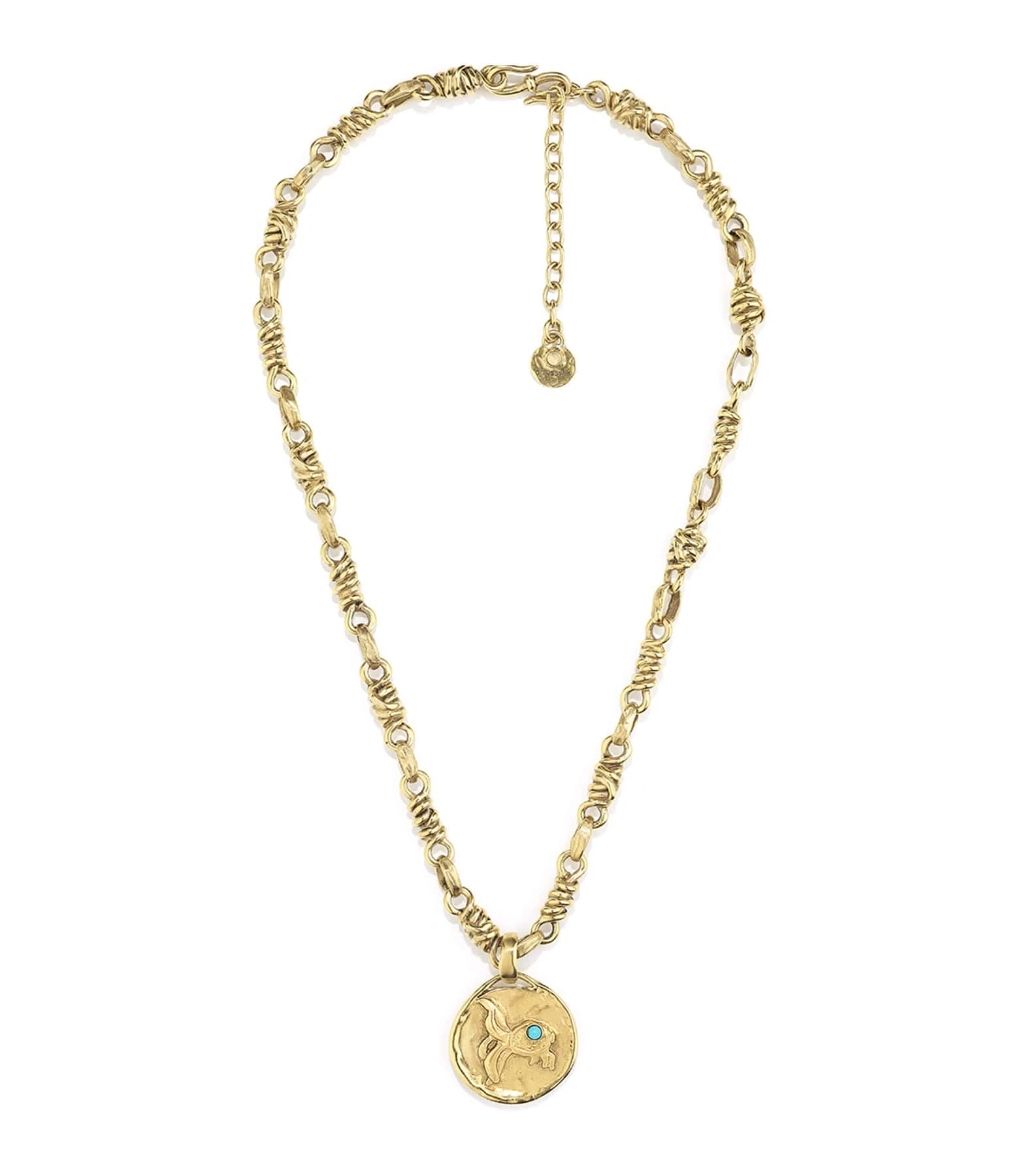 GOOSSENS PARIS Collier Talisman Astro Poisson Turquoise 2 GOOSSENS PARIS Collier Talisman Astro Poisson Turquoise – Image 2