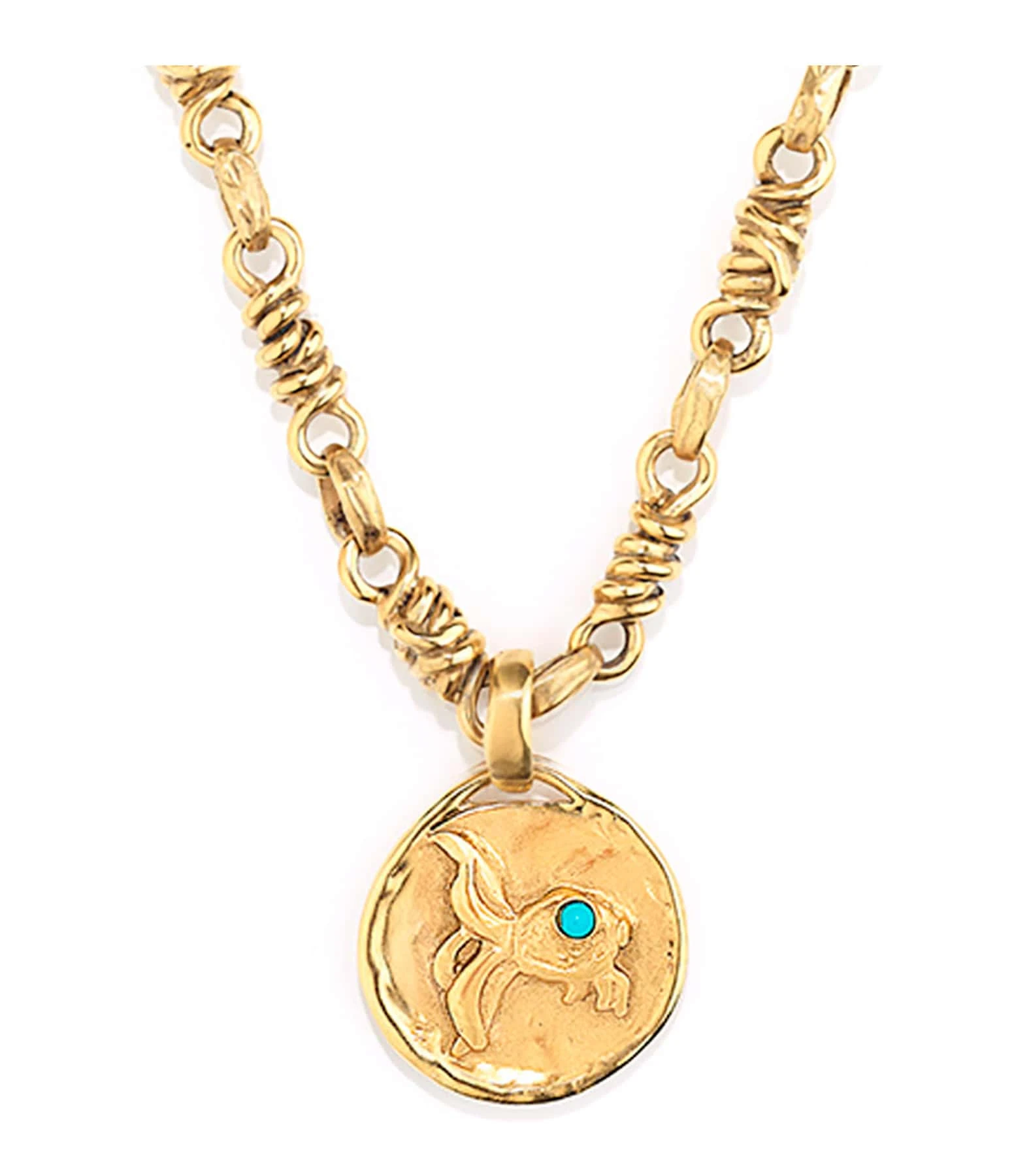 GOOSSENS PARIS Collier Talisman Astro Poisson Turquoise 1 GOOSSENS PARIS Collier Talisman Astro Poisson Turquoise