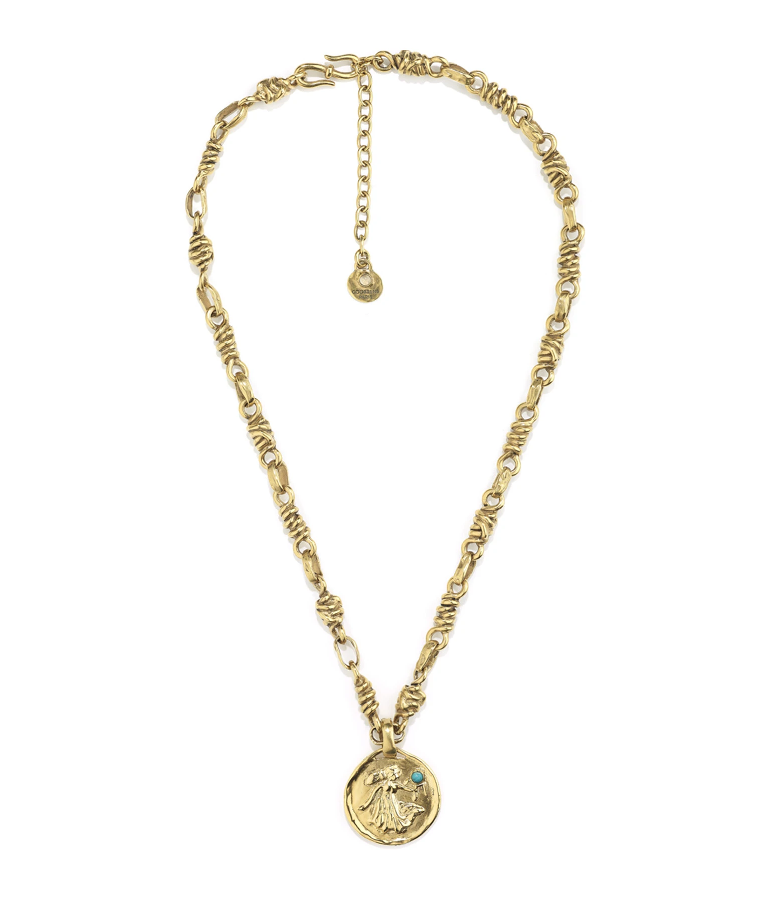 GOOSSENS PARIS Collier Talisman Astro Vierge Turquoise 2 GOOSSENS PARIS Collier Talisman Astro Vierge Turquoise – Image 2
