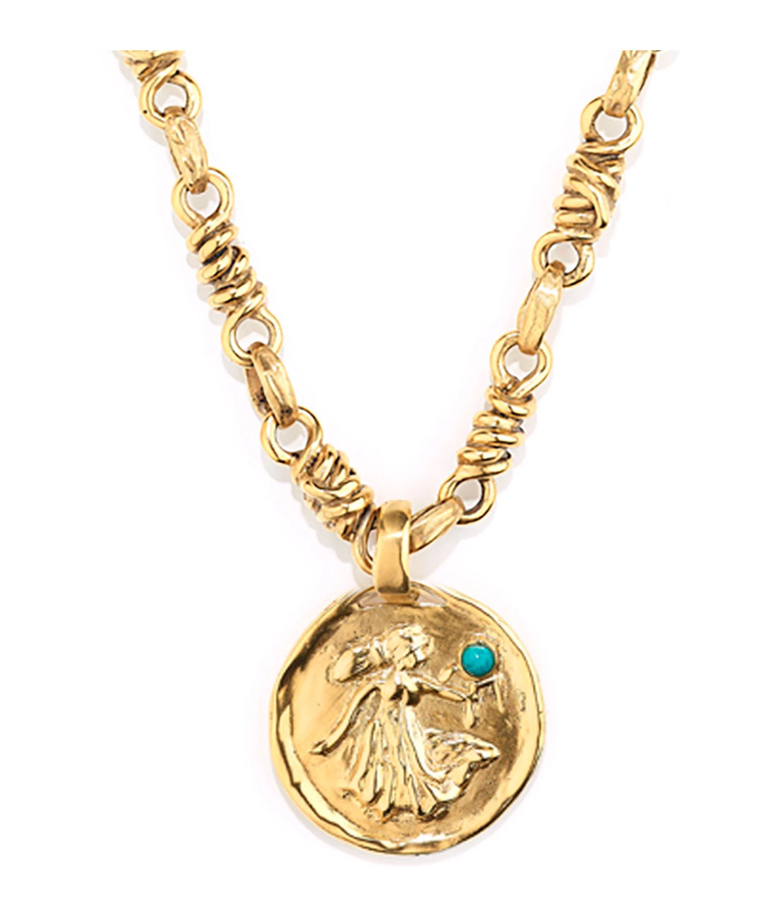 GOOSSENS PARIS Collier Talisman Astro Vierge Turquoise 1 GOOSSENS PARIS Collier Talisman Astro Vierge Turquoise