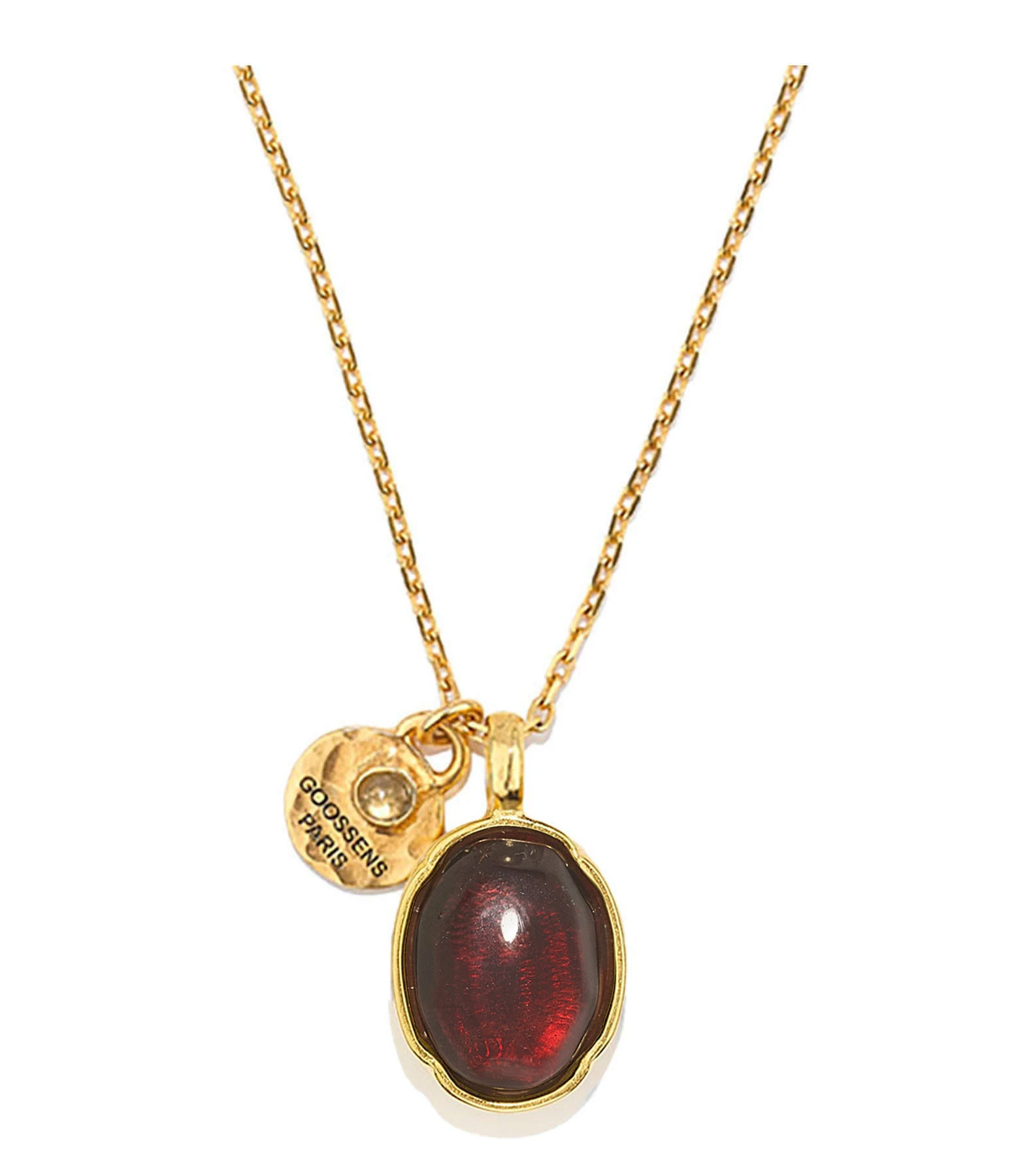 GOOSSENS PARIS Collier Cabochon Cristal De Roche Rose Indien 1 GOOSSENS PARIS Collier Cabochon Cristal De Roche Rose Indien