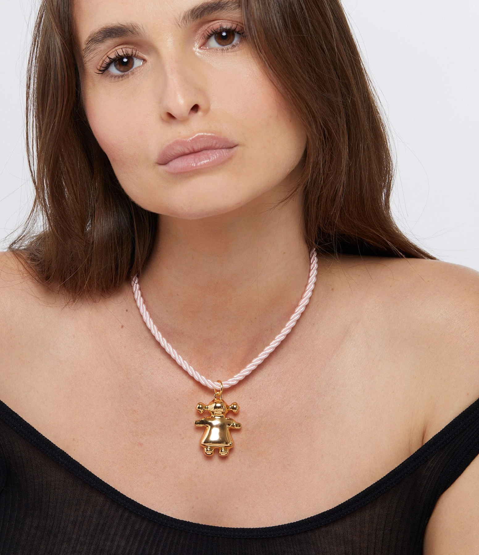 Timeless Pearly Collier Petite Fille Satin Rose 2 Timeless Pearly Collier Petite Fille Satin Rose – Image 2