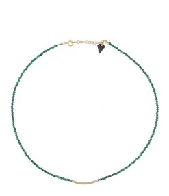 MON PRECIEUX GEM Collier Tube Malachite