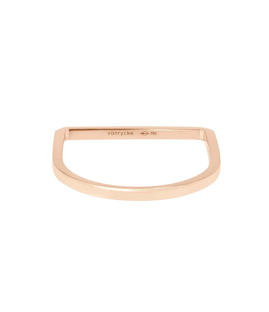 VANRYCKE Bague Medellin Carré Or Rose 2 VANRYCKE Bague Medellin Carré Or Rose – Image 2