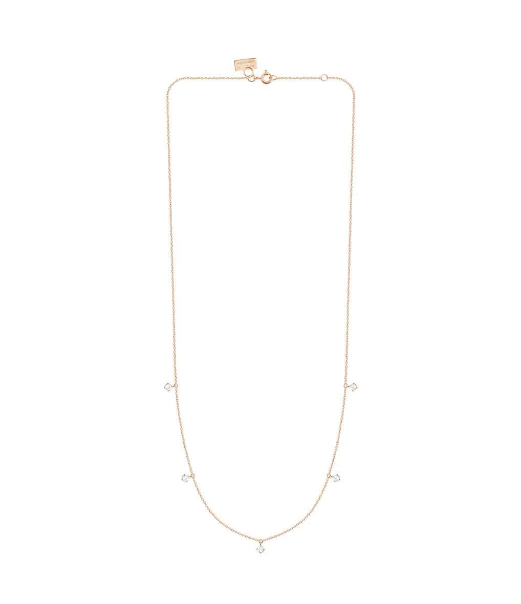 VANRYCKE Collier Stardust 5 Diamants Or Rose 2 VANRYCKE Collier Stardust 5 Diamants Or Rose – Image 2
