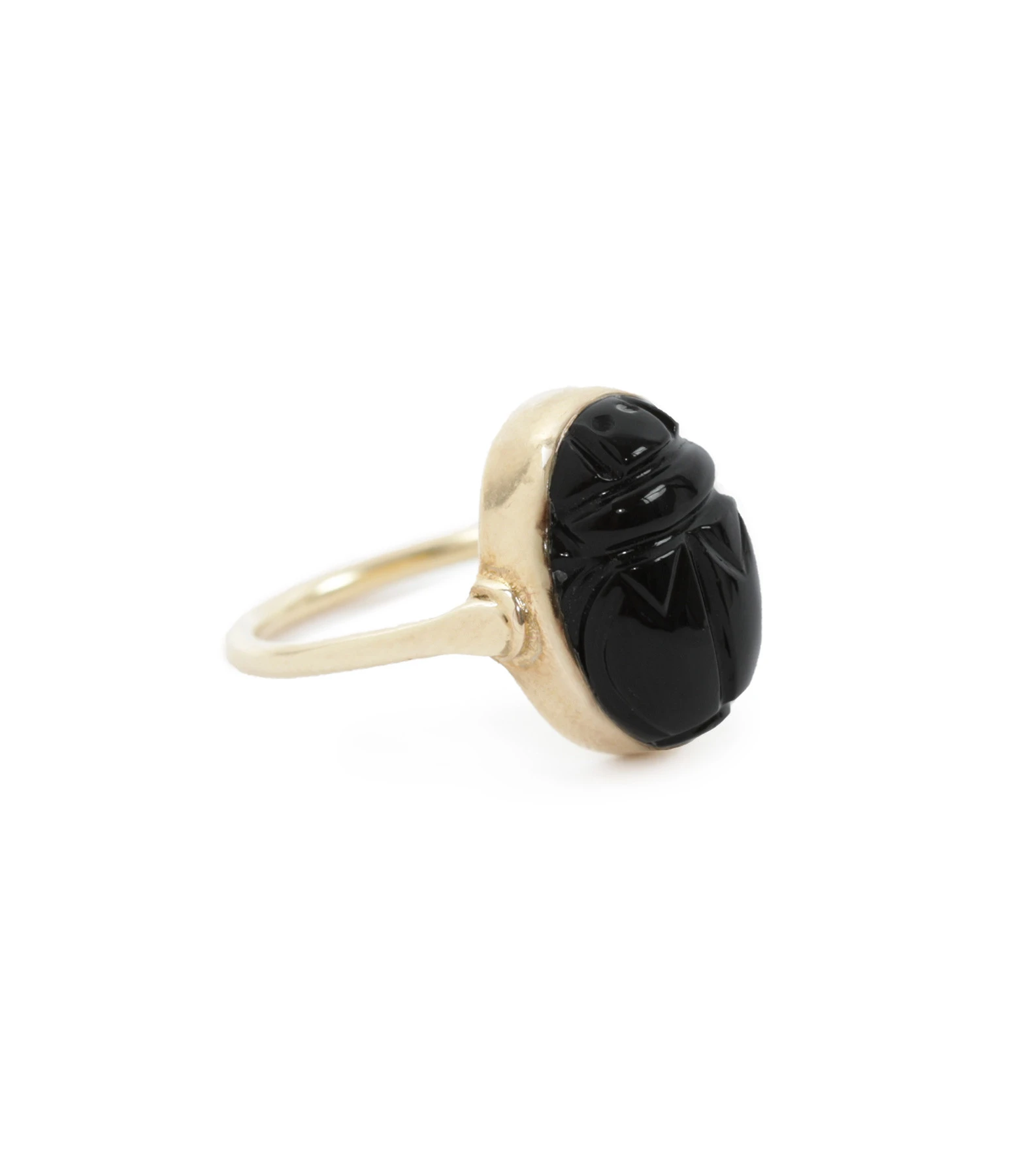 VADI JEWELS Bague Scarabée Onyx Noir 1 VADI JEWELS Bague Scarabée Onyx Noir