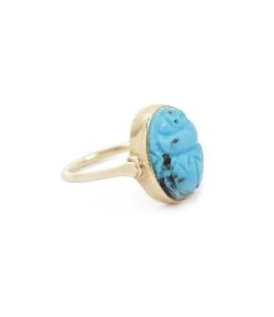VADI JEWELS Bague Scarabée Turquoise