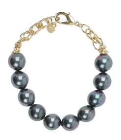 VADI JEWELS Bracelet Amona Perles Nacre Noir