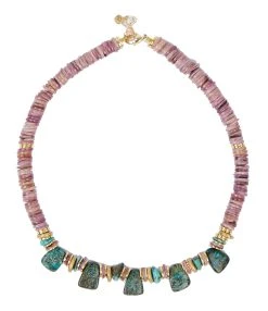 VADI JEWELS Collier Bella Coquillage Violet