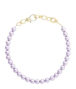 VADI JEWELS Collier Lilly Perles Cristal Violet Gold Filled