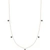 VANRYCKE Collier Stardust 5 Diamants Noir Or Rose