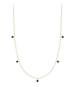 VANRYCKE Collier Stardust 5 Diamants Noir Or Rose