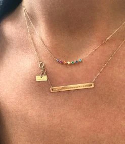 VANRYCKE Collier Stardust Rainbow Or Rose Saphirs Tsavorite -Shaker Jewels Magasin vanry look20220420 27