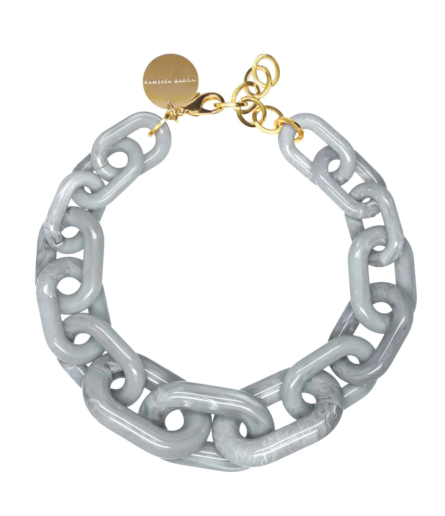 VANESSA BARONI Collier Big Gris Marbré 1 VANESSA BARONI Collier Big Gris Marbré