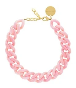 VANESSA BARONI Collier Flat Rose Marbré