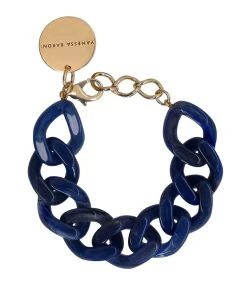 VANESSA BARONI Bracelet Flat Navy Marbré