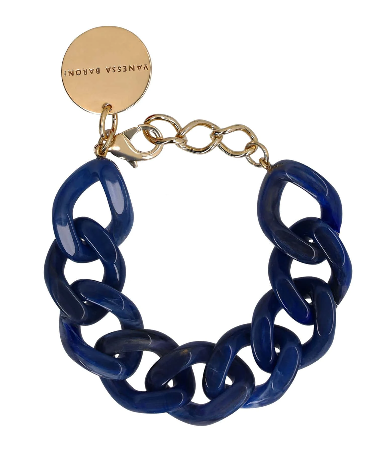 VANESSA BARONI Bracelet Flat Navy Marbré 1 VANESSA BARONI Bracelet Flat Navy Marbré