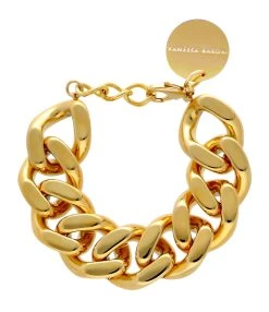 VANESSA BARONI Bracelet Flat Doré Vintage