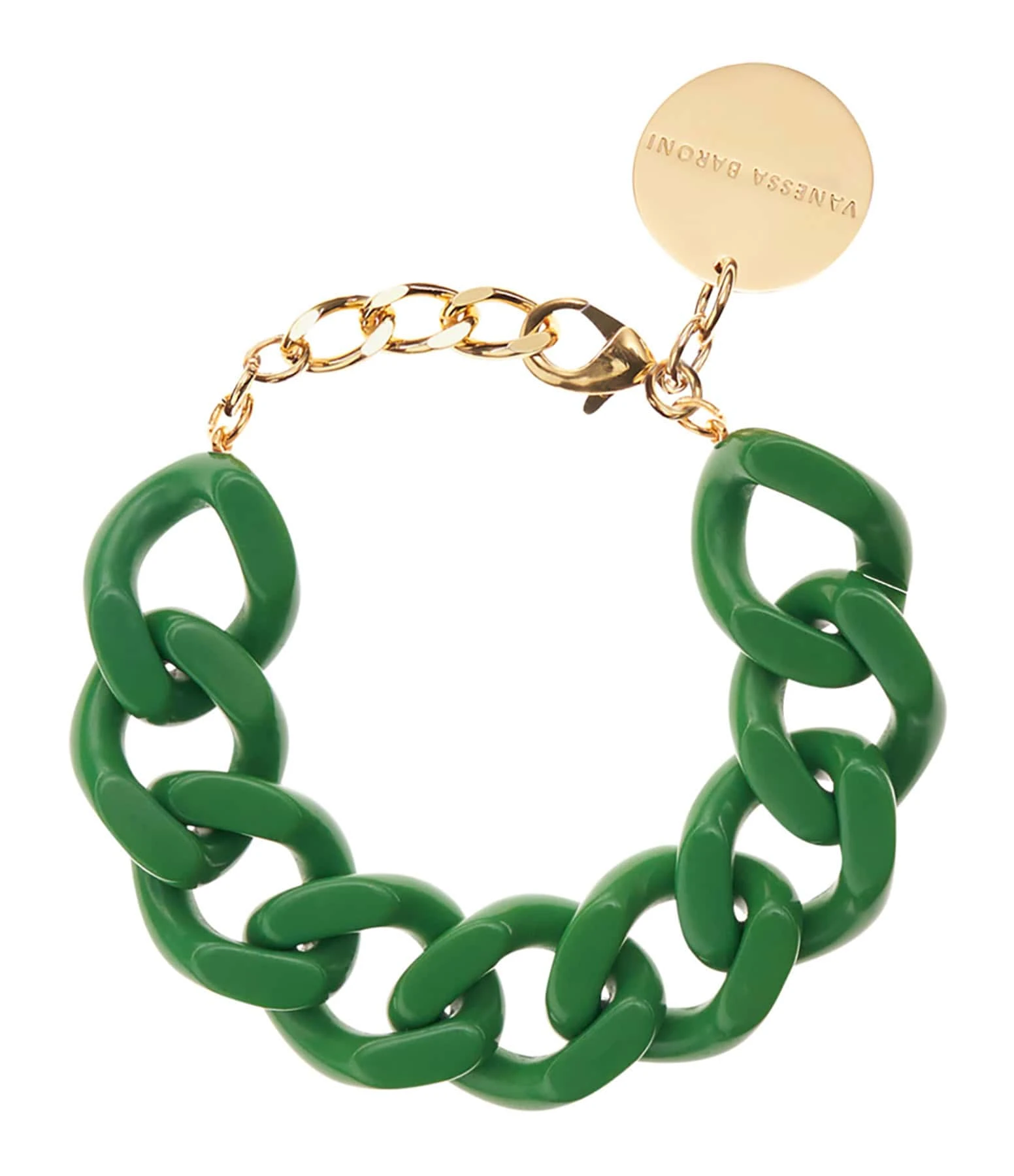 VANESSA BARONI Bracelet Flat Vert 1 VANESSA BARONI Bracelet Flat Vert
