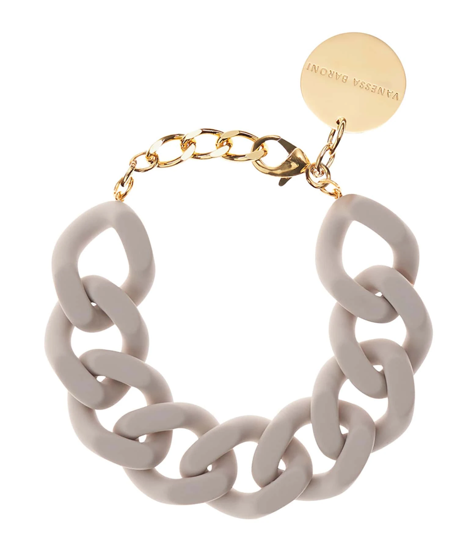 VANESSA BARONI Bracelet Flat Gris Mate 1 VANESSA BARONI Bracelet Flat Gris Mate