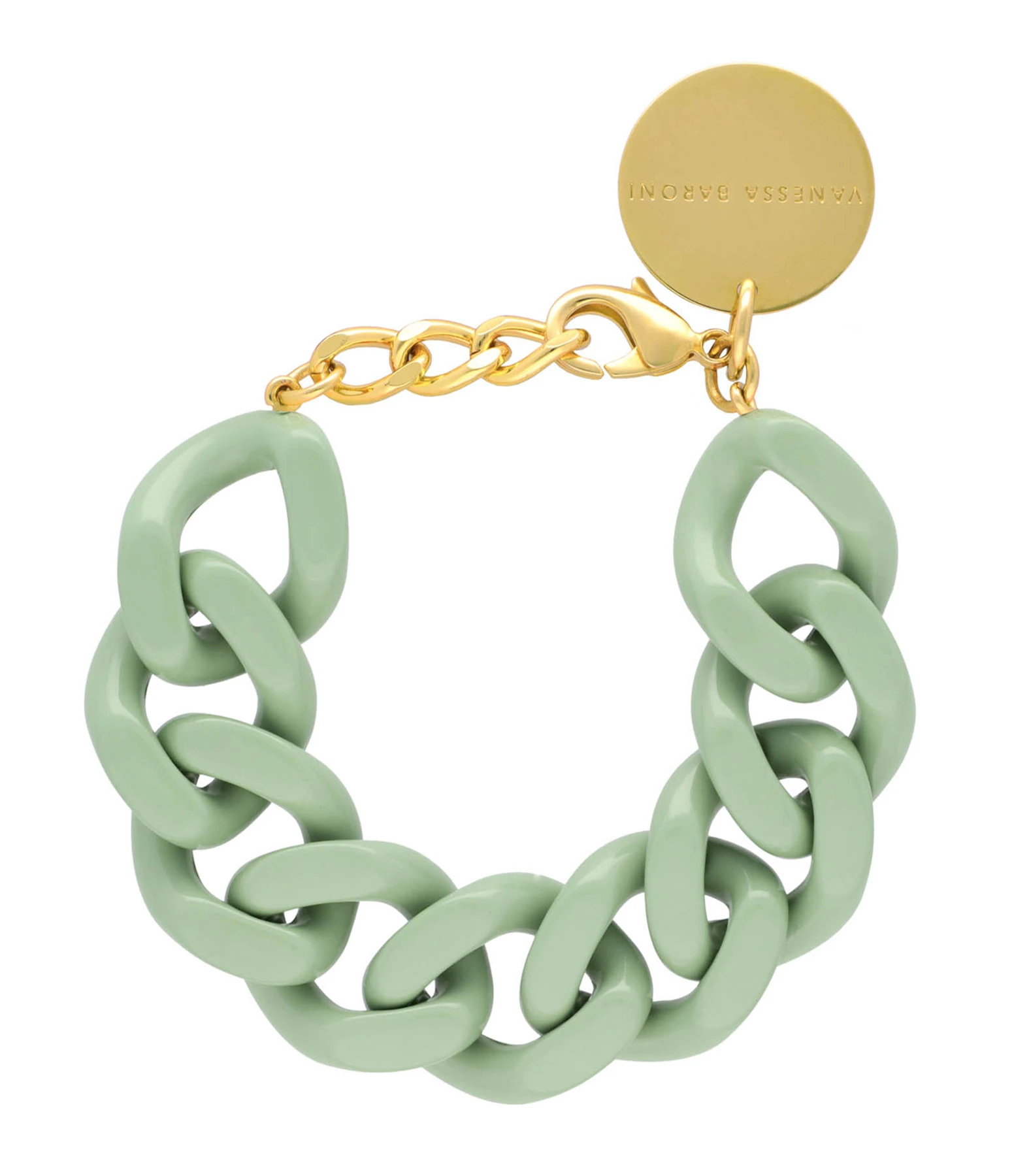VANESSA BARONI Bracelet Great Flat Vert Menthe 1 VANESSA BARONI Bracelet Great Flat Vert Menthe