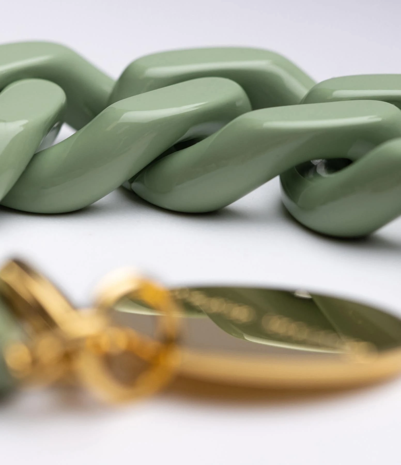 VANESSA BARONI Bracelet Great Flat Vert Menthe 2 VANESSA BARONI Bracelet Great Flat Vert Menthe – Image 2