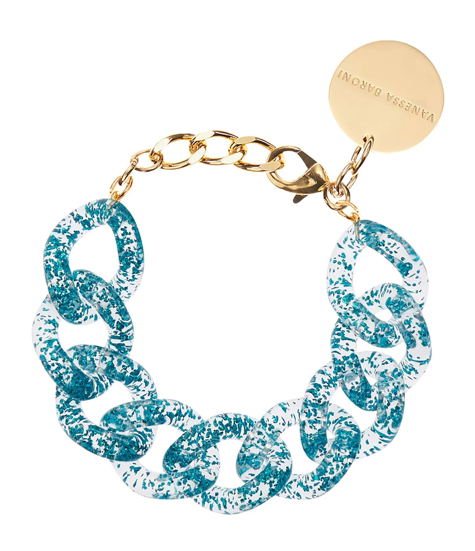 VANESSA BARONI Bracelet Flat Blue Glitter 1 VANESSA BARONI Bracelet Flat Blue Glitter