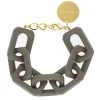 VANESSA BARONI Bracelet Squared Taupe Foncé