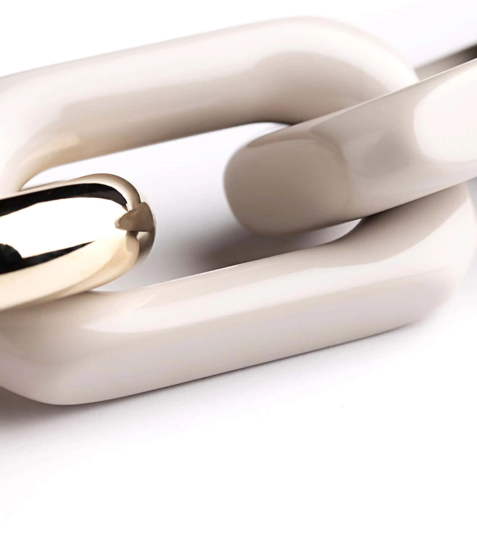 VANESSA BARONI Collier Squared Gris Clair Doré 2 VANESSA BARONI Collier Squared Gris Clair Doré – Image 2