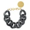 VANESSA BARONI Bracelet Great Noir Marbré