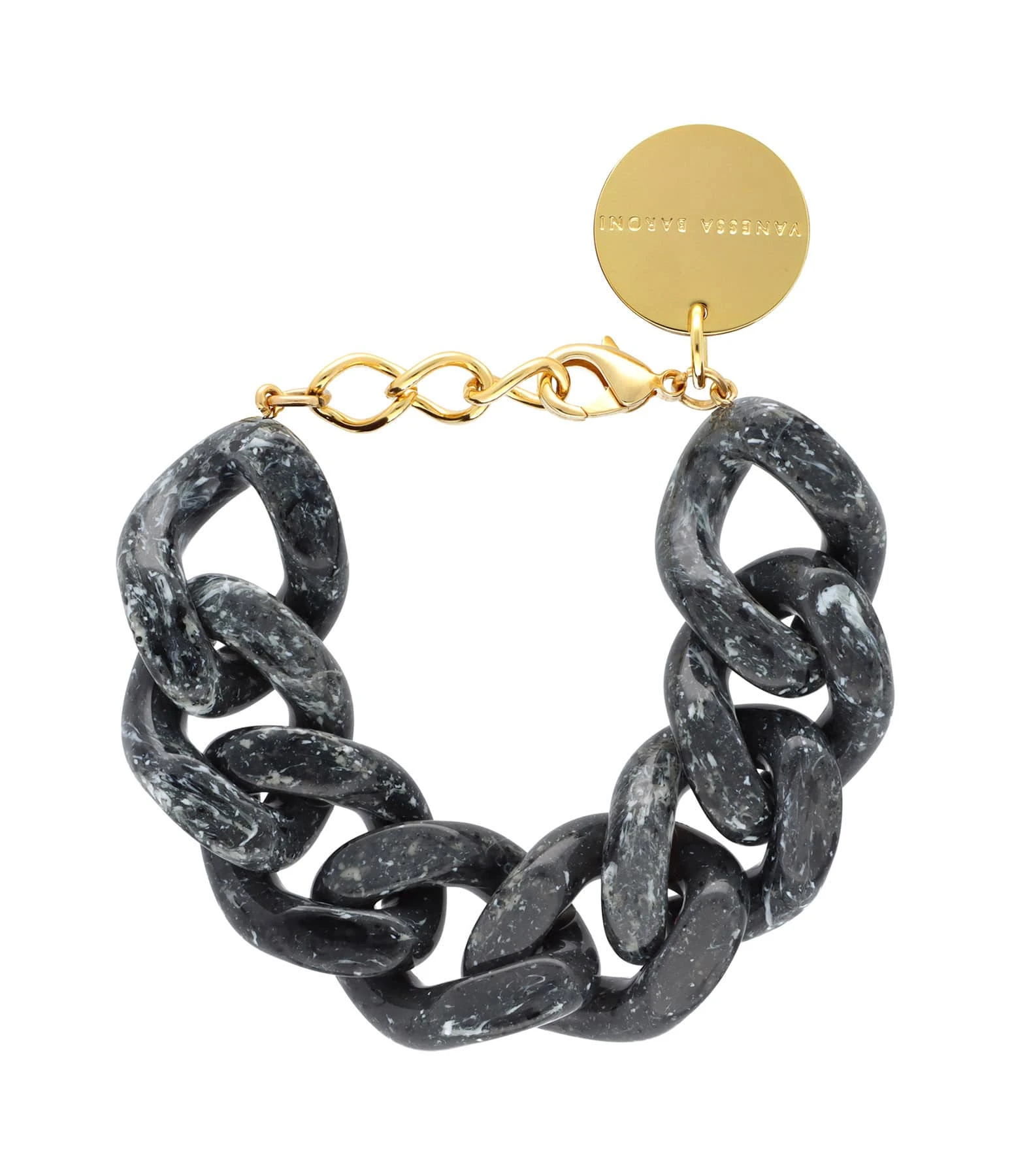 VANESSA BARONI Bracelet Great Noir Marbré 1 VANESSA BARONI Bracelet Great Noir Marbré
