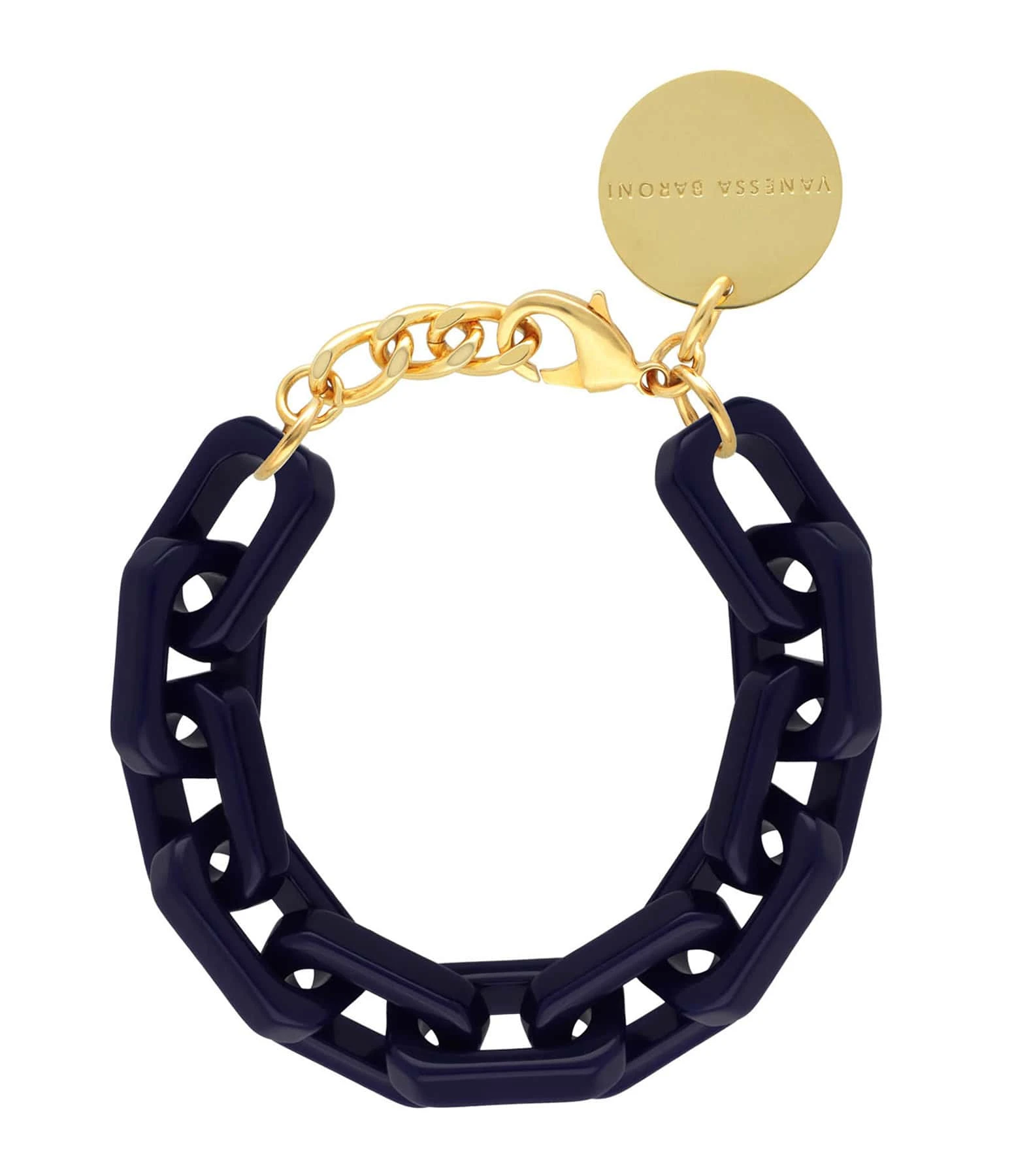 VANESSA BARONI Bracelet Tank Bleu Navy 1 VANESSA BARONI Bracelet Tank Bleu Navy
