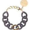 VANESSA BARONI Bracelet Flat 2colors Gris Pigeon Doré