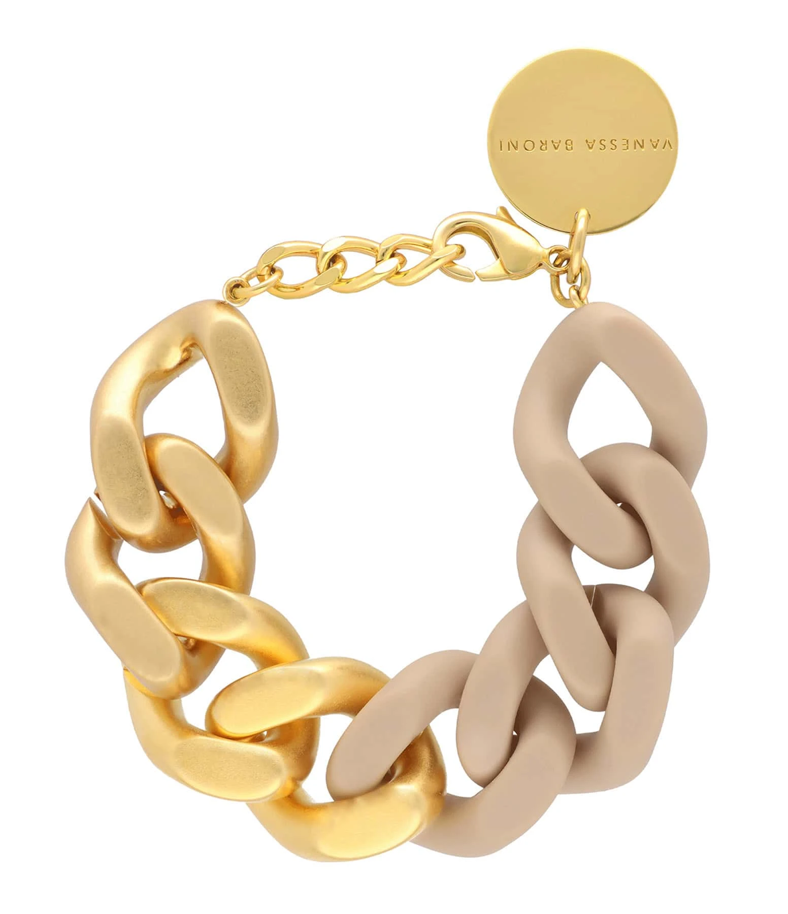 VANESSA BARONI Bracelet Great Doré Beige 1 VANESSA BARONI Bracelet Great Doré Beige