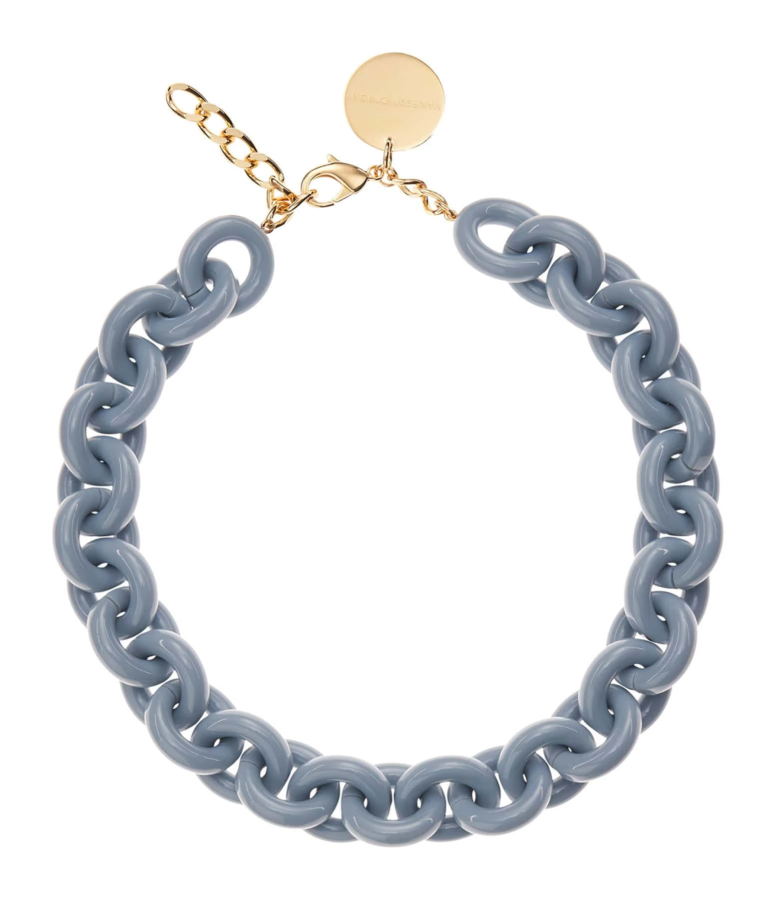 VANESSA BARONI Collier Circle Pigeon Blue 1 VANESSA BARONI Collier Circle Pigeon Blue