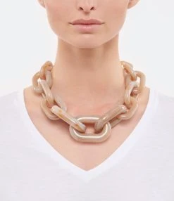 VANESSA BARONI Collier Big Beige Marbré -Shaker Jewels Magasin vbaro look20210402 53
